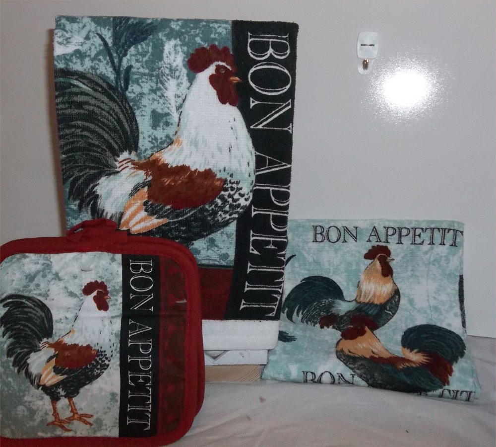 rooster kitchen towels