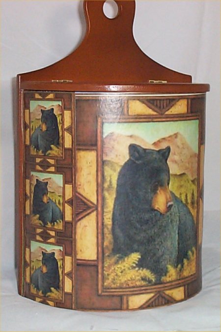 Lodge Bear Garbage Bag Recycle Shopping Plastic Holder