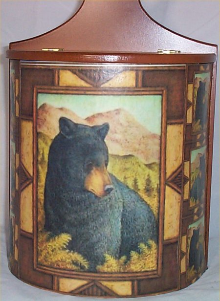 Lodge Bear Garbage Bag Recycle Shopping Plastic Holder