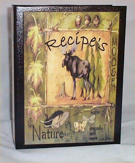 Lodge Moose Recipe Book Folder File Index Card 4X6  