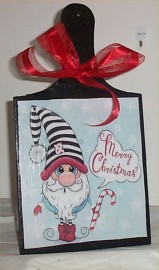 Gnome Cutting Board Holiday Plaque Decoration Wall Decor Cafe 
