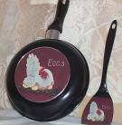 Decorative Frying pan wall decor Rooster Eggs Country Home Decor Egg Turner 