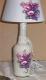 Liquor Bottle Light Chic Floral Night Glass Home Decor 40 Watt Shabby Lamp 