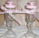 Mason Candy jar Chic Pedestal Home Decor Shabby Country Decoration Jars set 2 