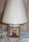 Mason Jar Lamp Coffee Cup Bistro French Country Kiss the Cook Waiter Lamp Shade 