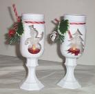 Mason Jar Candy Dish Pedistal Light Candy Holiday Decoration Christmas Tree Snow