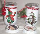 Mason Jar Candy Dish Light Holiday Decoration Christmas Tree Snow candy included