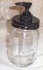 Mason Jar black Special Lid Soap pump Lotion Dish Soap Dispenser Kitchen Decor 