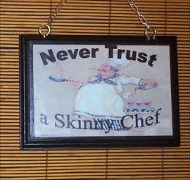 Fat Chef Wall Plaque