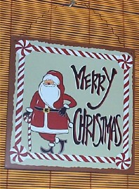 Tin Sign Santa Claus Christmas Merry Xmas Holiday Decor