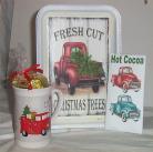 Truck Mug Metal Tray Hot Chocolate Candy Holiday Gift Christmas Gifts